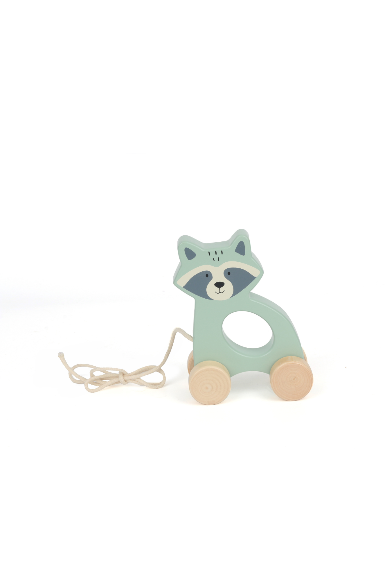 Bubble Wooden Raccoon Pull Along Toy