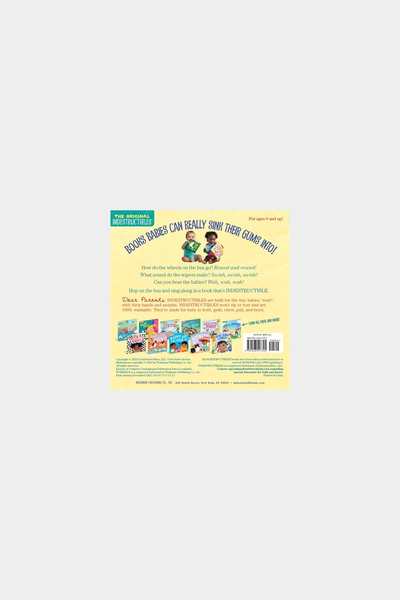 Indestructibles: The Wheels on the Bus - Paperback