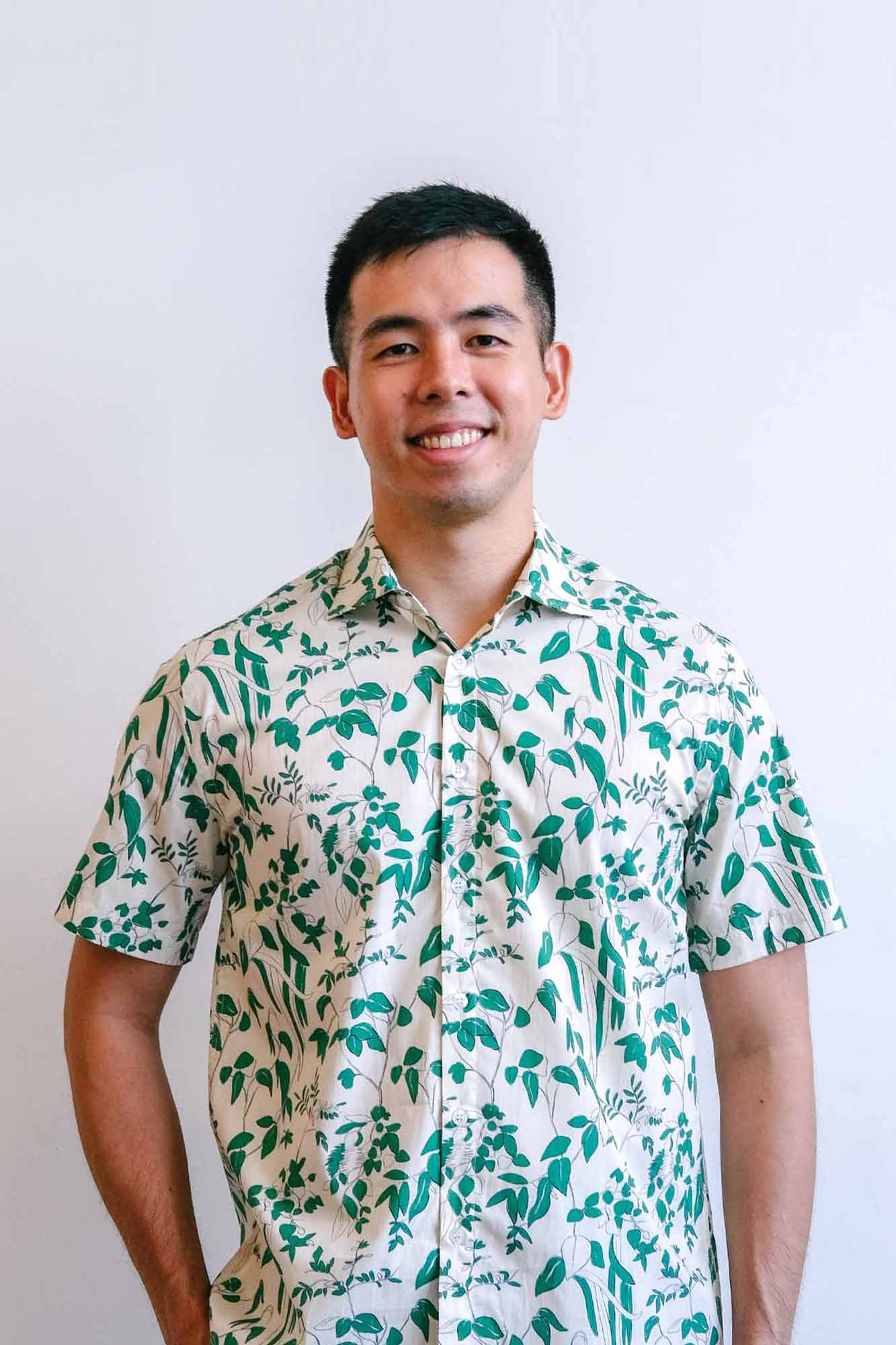 Garden Vine Mens Collared Shirt