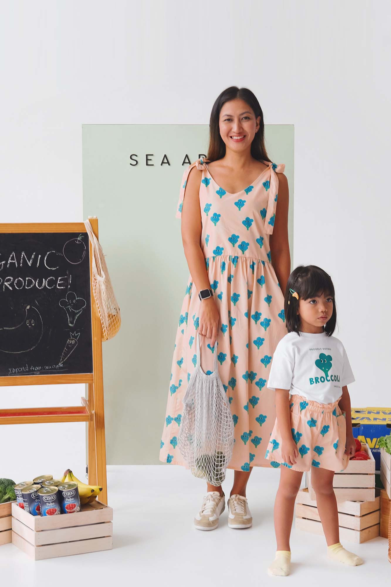 Betty Broccoli Ladies Shoulder Tie Dress