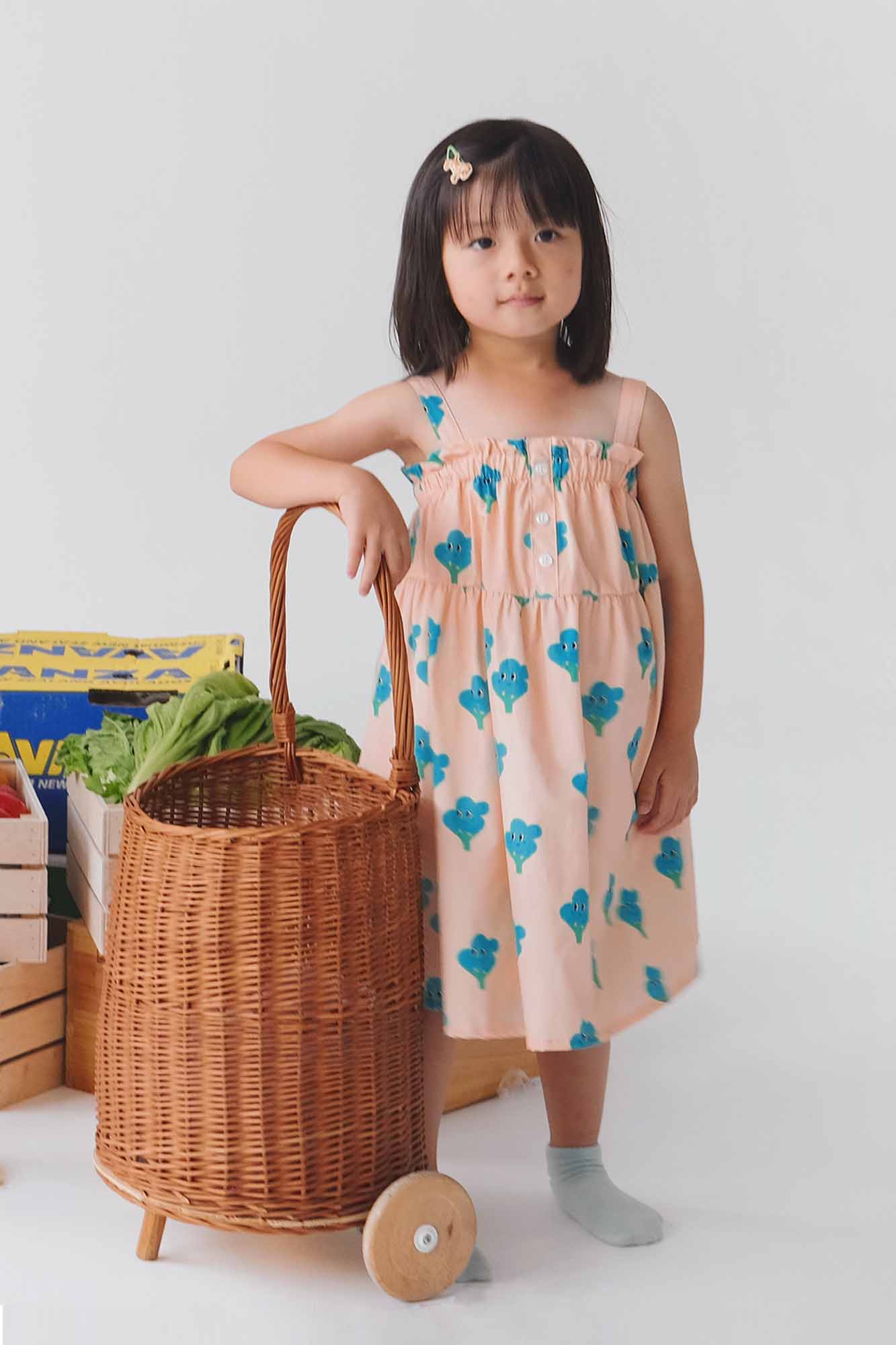 Betty Broccoli Ruffled Midi Dress