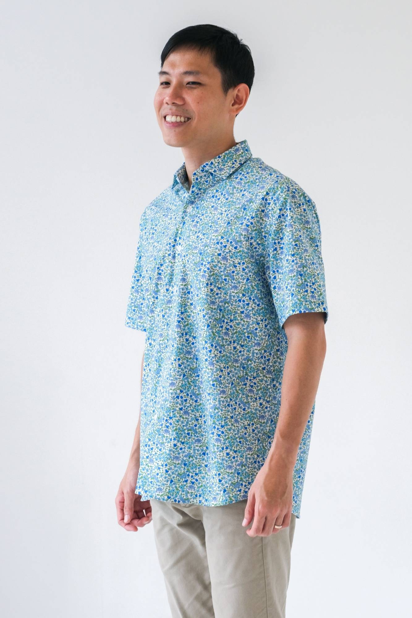 Blue Chorus Mens Collared Shirt