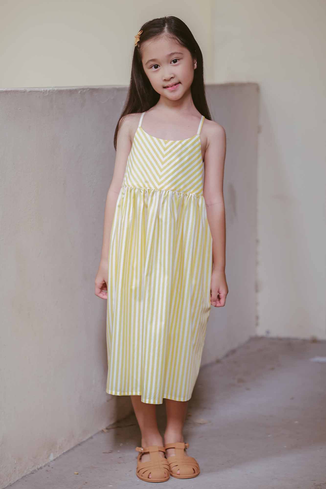 Buttercup Stripe Midi Dress