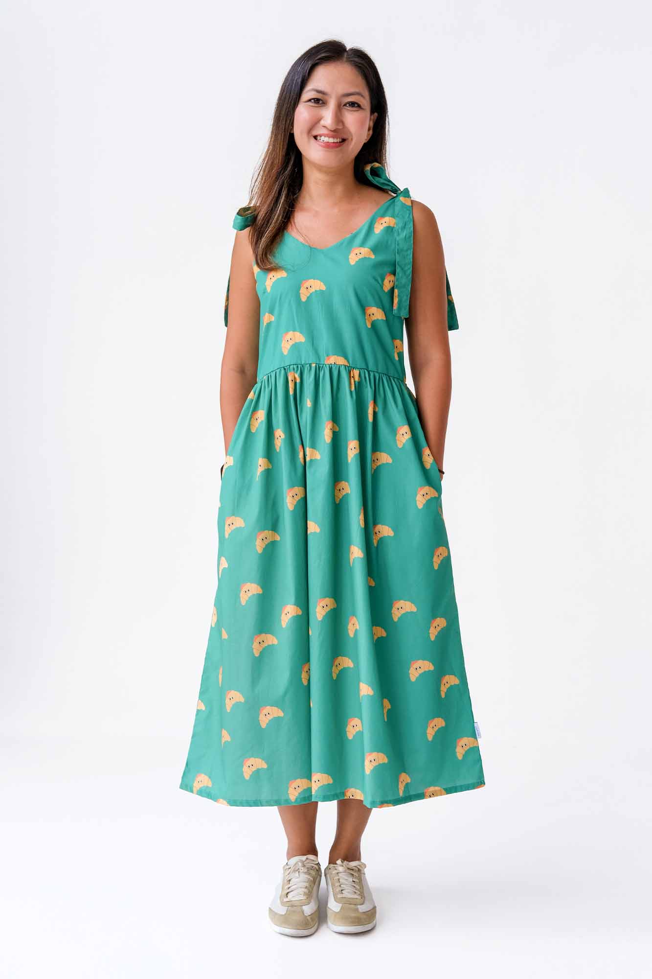 Clement Croissant Ladies Shoulder Tie Dress