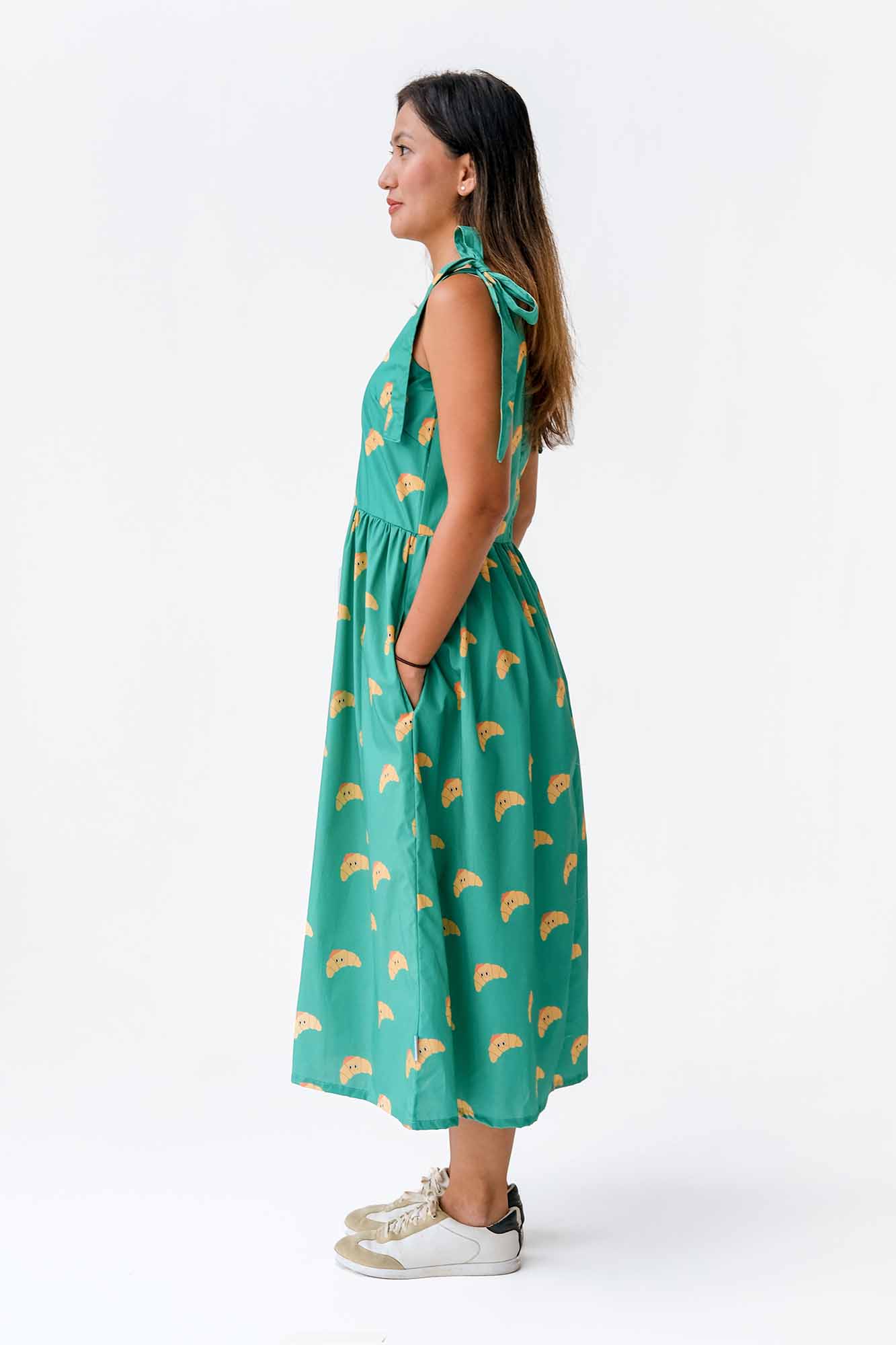 Clement Croissant Ladies Shoulder Tie Dress