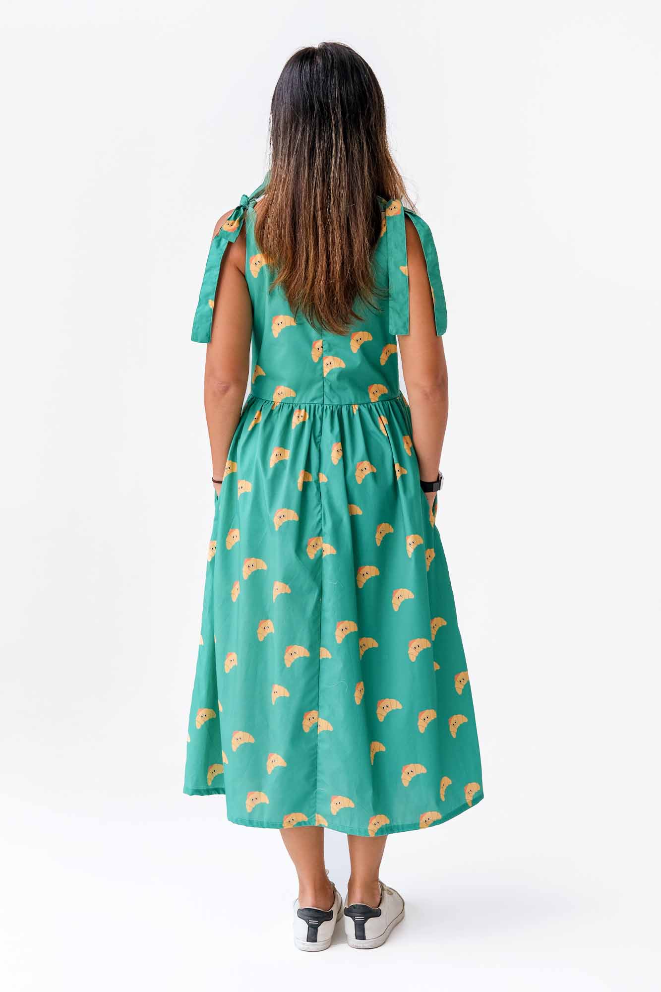 Clement Croissant Ladies Shoulder Tie Dress