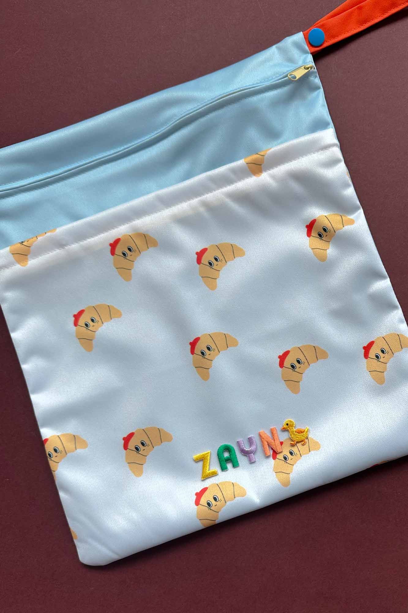 Personalisable Clement Croissant Wet Bag