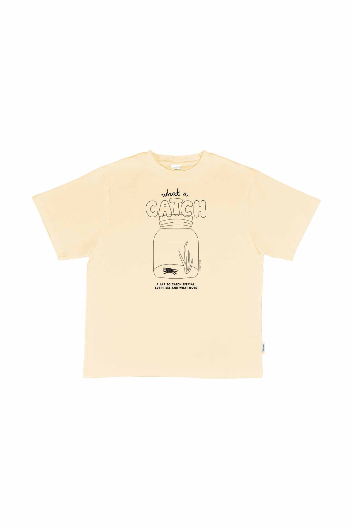 Colour Me! What A Catch Sand Oversized Tee