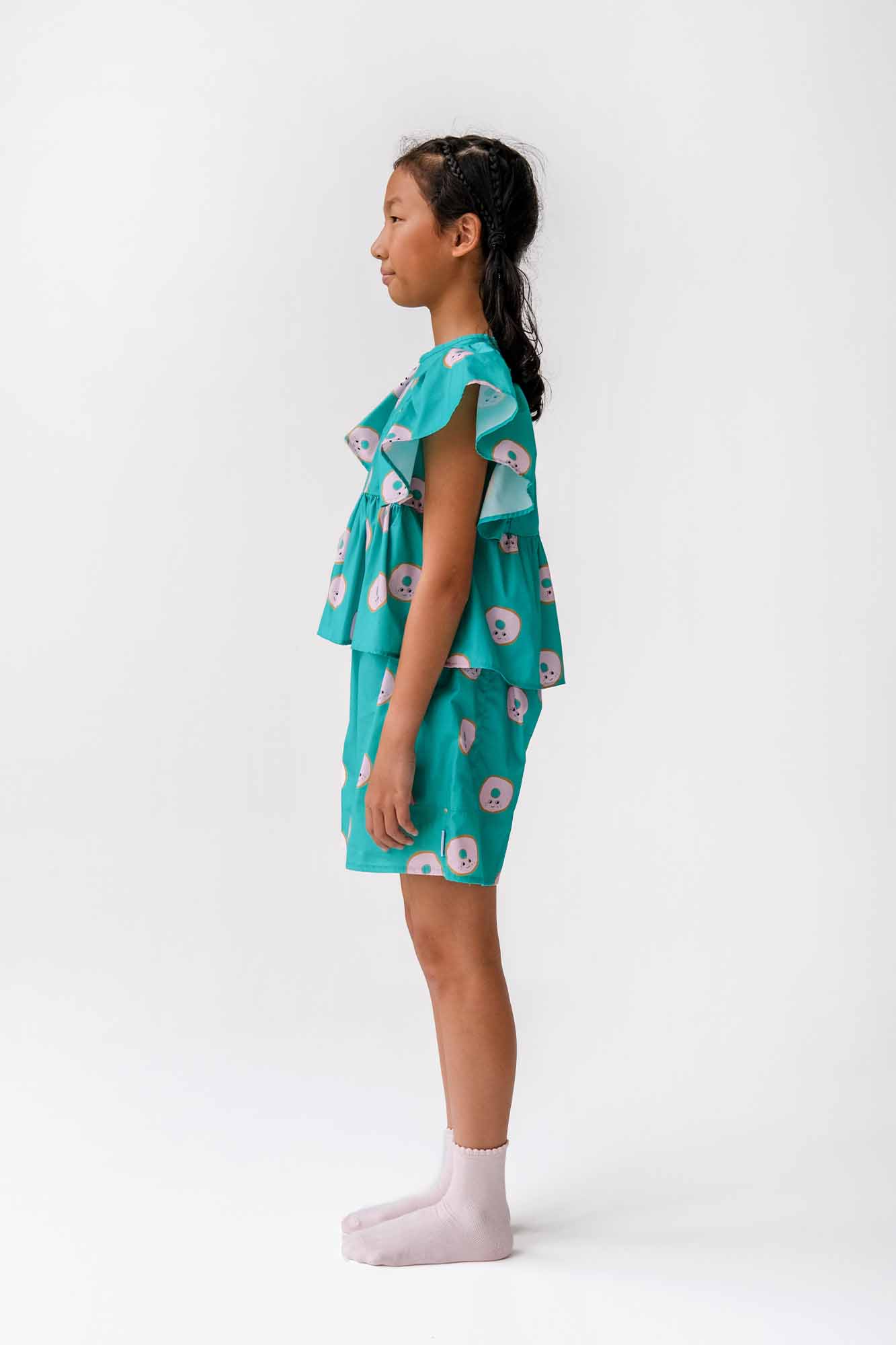 Dolly Donut Flutter Top