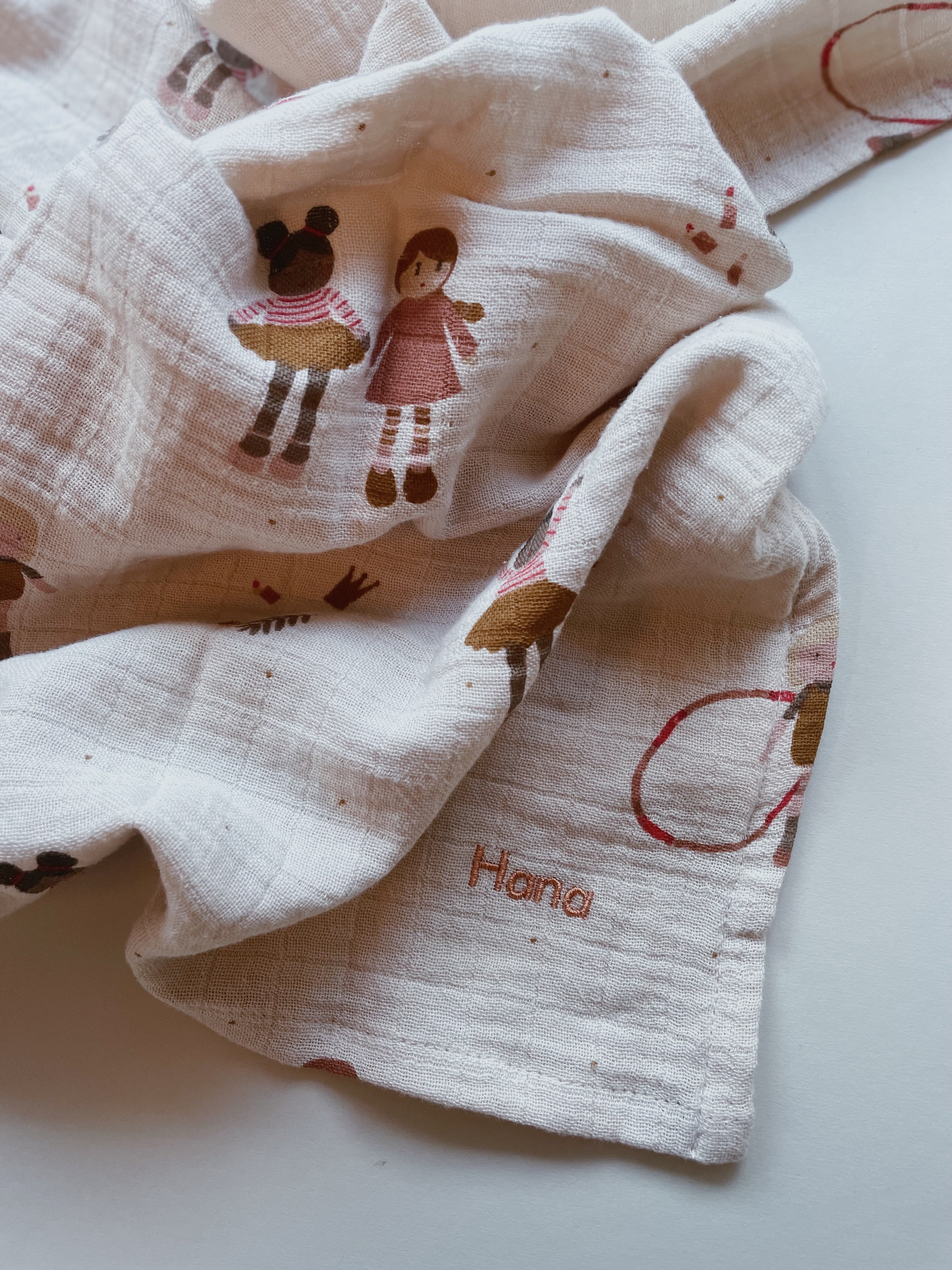 Personalisable Liewood Doll/Sandy Mix Lewis Muslin Cloth 2-pack