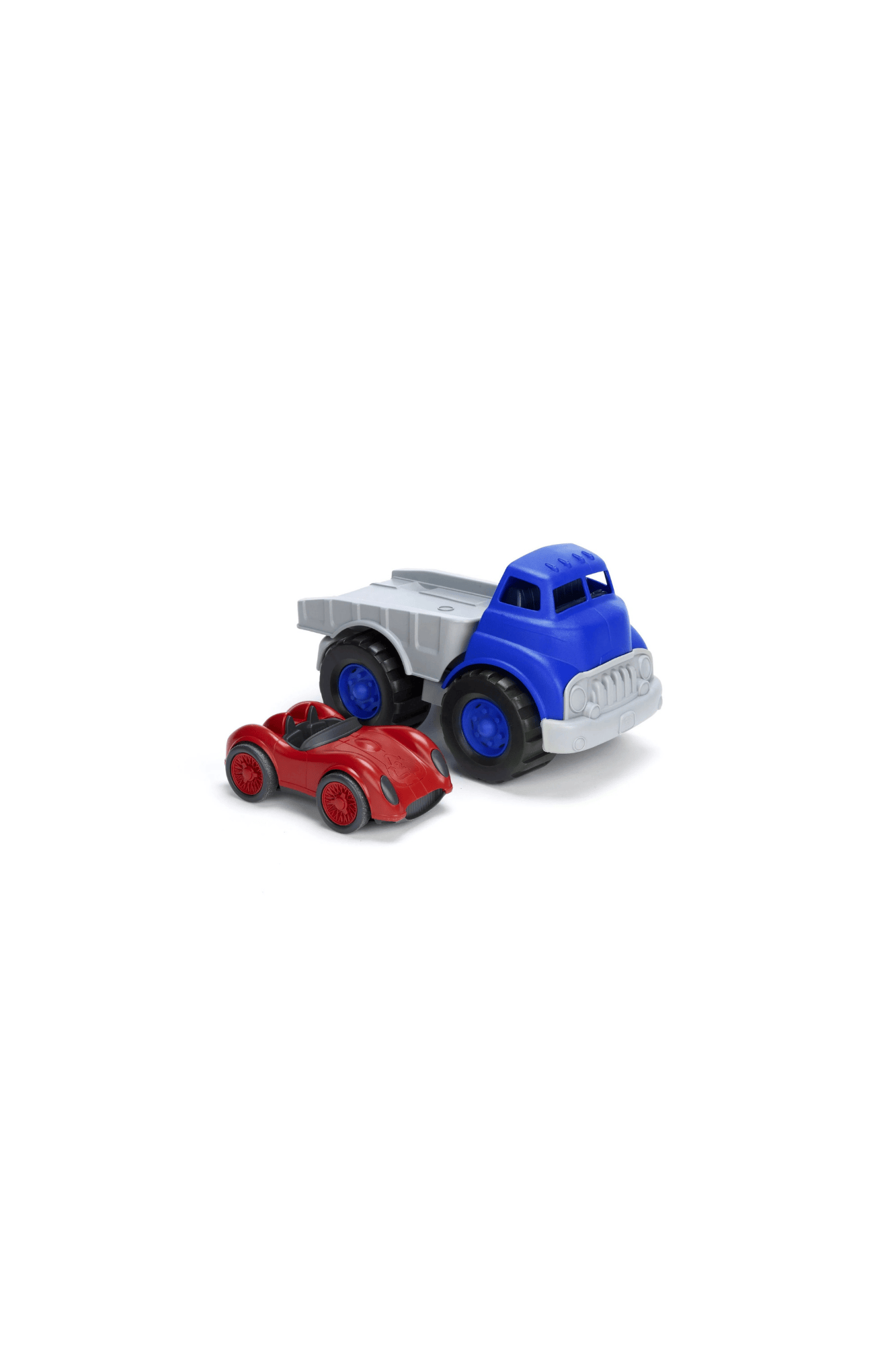 GREEN TOYS FLATBED TRUCK WITH RACE CAR
