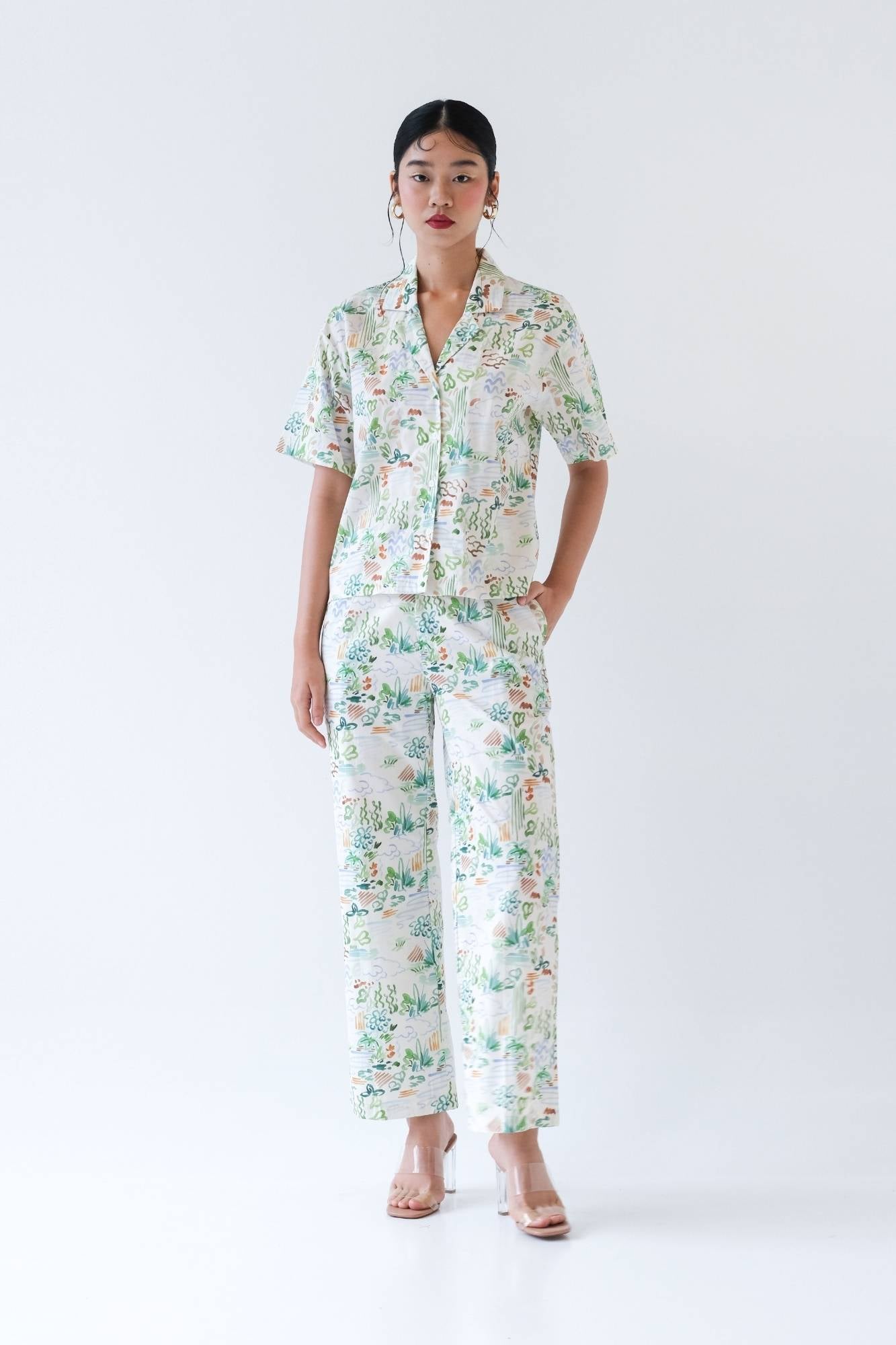 Garden of Eden Relaxed Top & Flared Pants