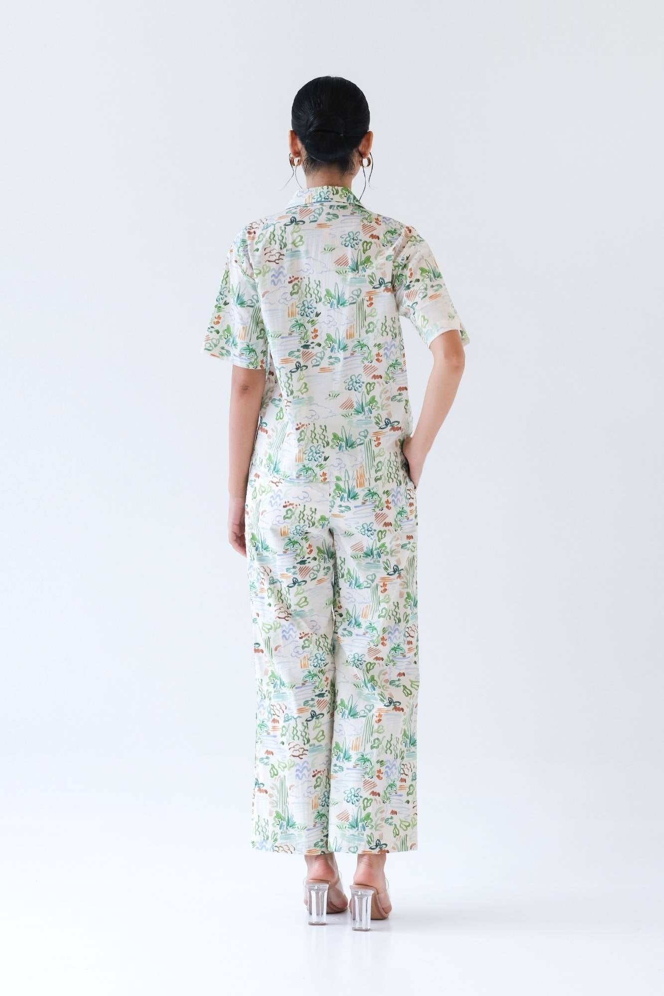Garden of Eden Relaxed Top & Flared Pants