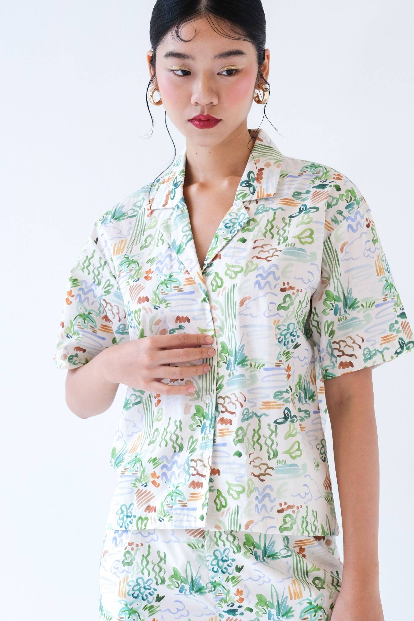 Garden of Eden Relaxed Top & Flared Pants