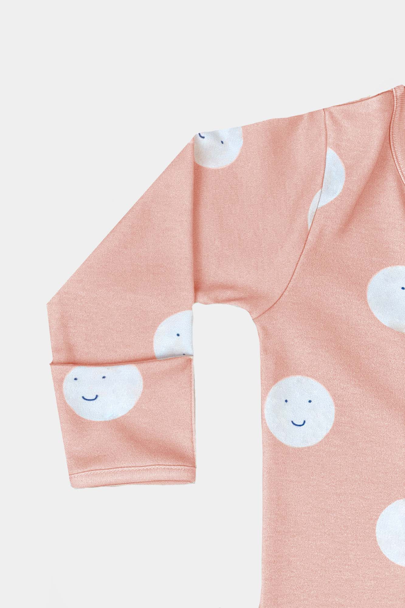 Happy Moon Beige Baby Sleepsuit