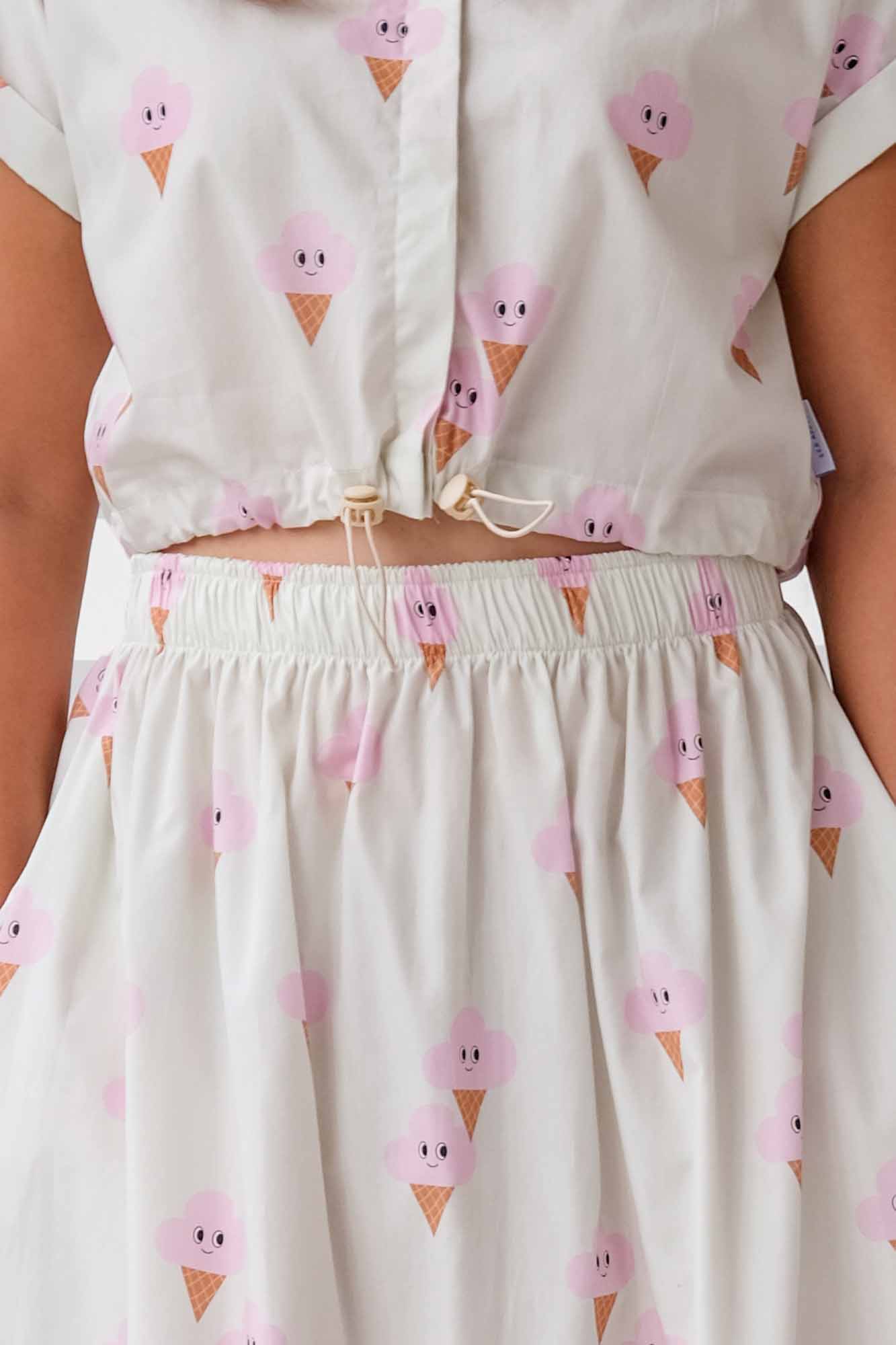Illy Ice Cream Ladies Midi Skirt