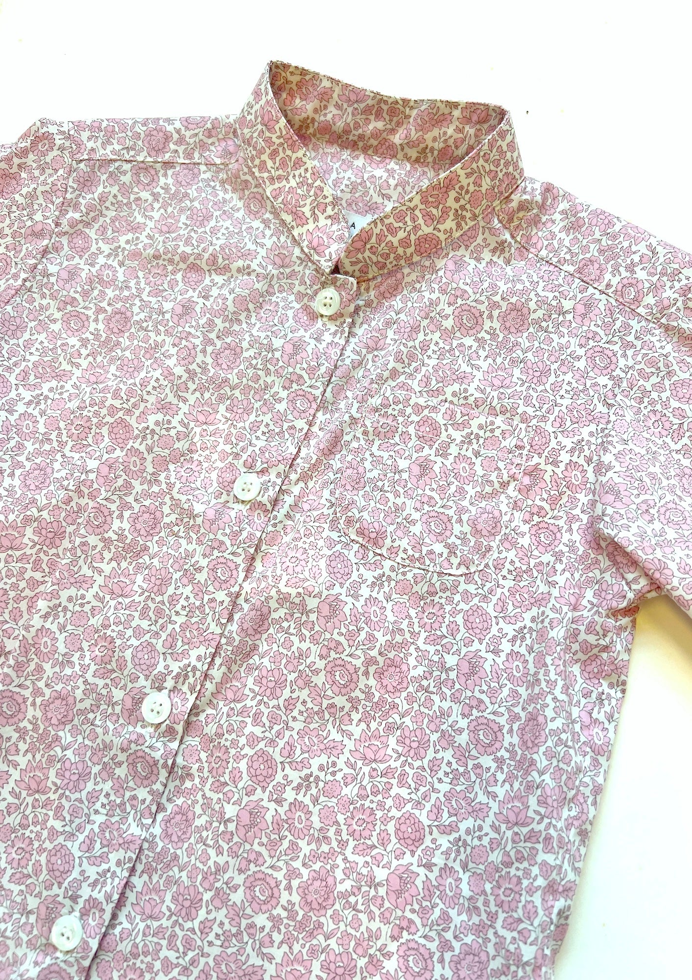 Pink Porcelain Liberty Mandarin Shirt
