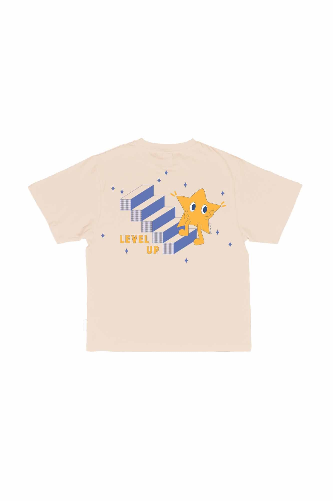 Level Up Cream Oversized Tee