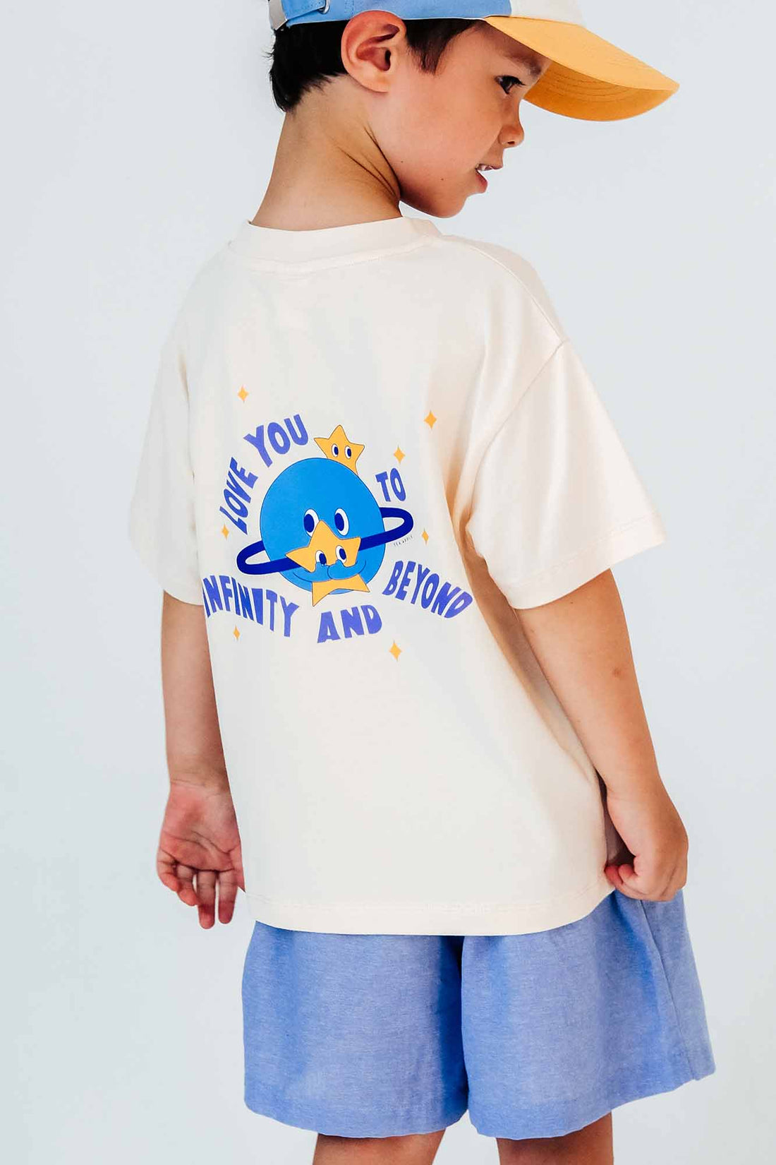 Love You To Infinity And Beyond Cream Oversized Tee