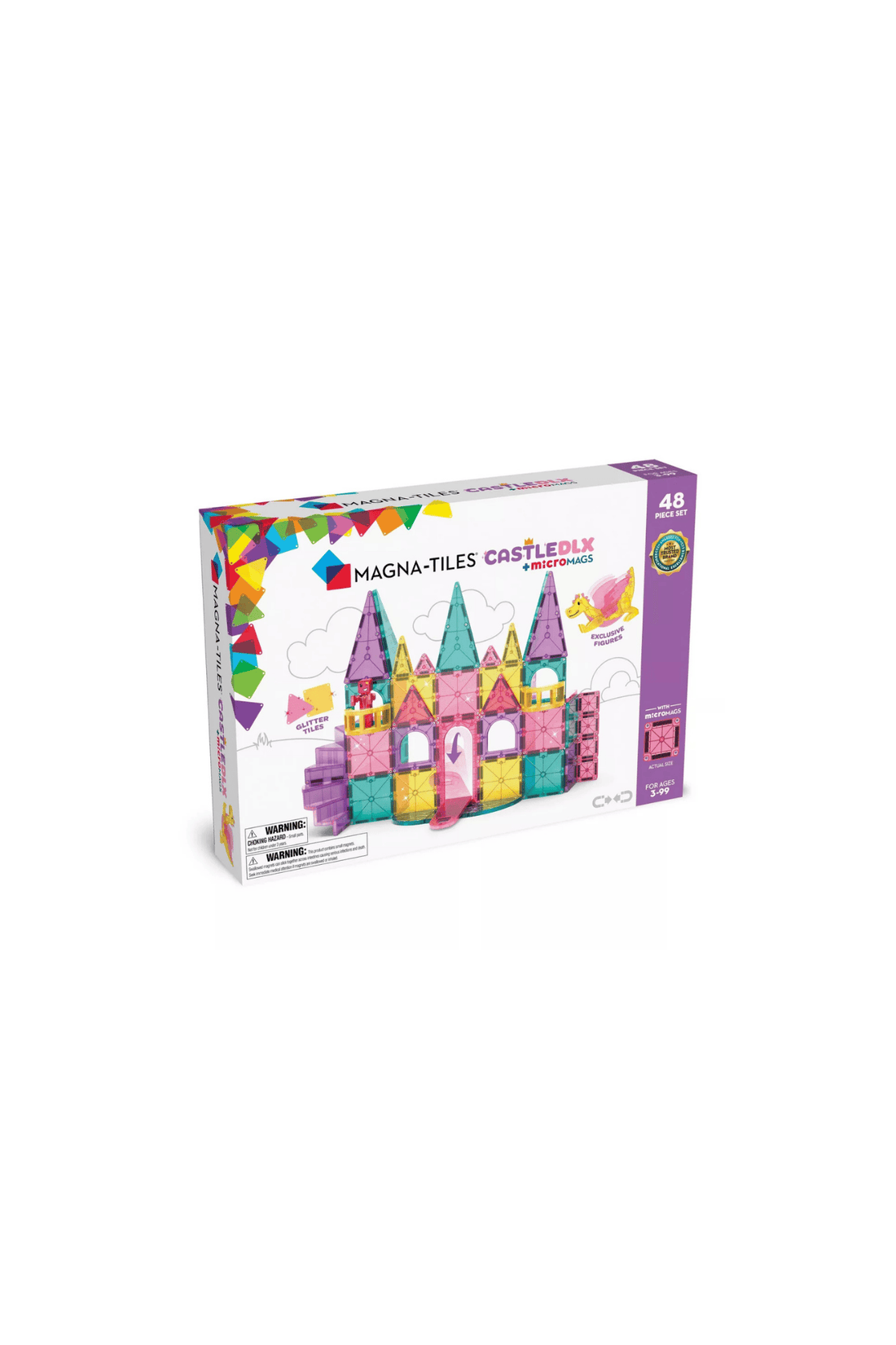 MAGNA-TILES Castle DLX + microMAGS 48 pieces Set