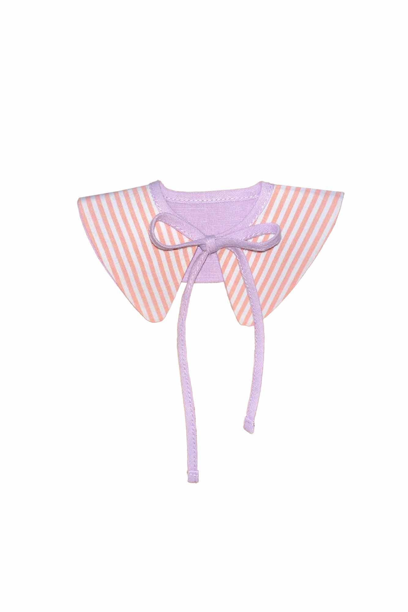 Mini Striped Lavender Reversible Pointed Collar
