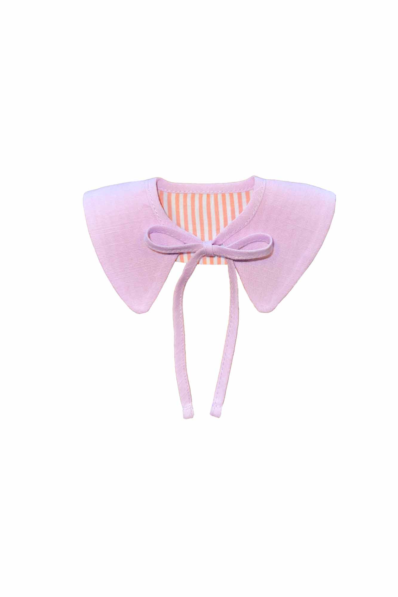Mini Striped Lavender Reversible Pointed Collar