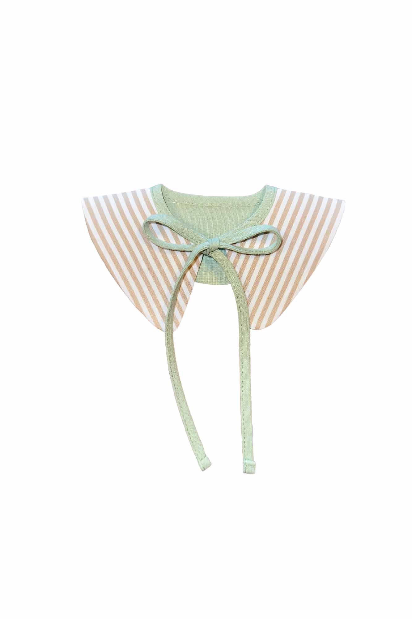 Mini Striped Sage Reversible Pointed Collar