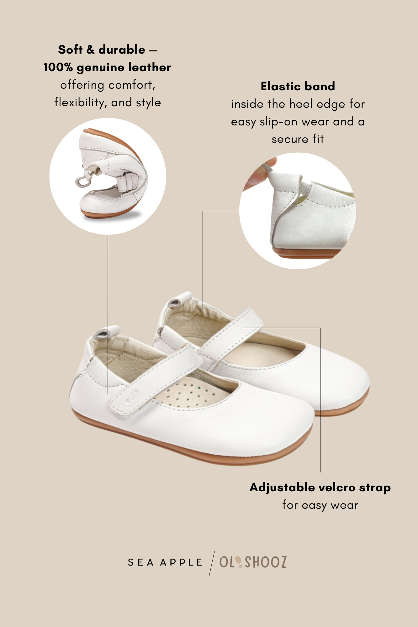 Olishooz Mary Janes Olivia - Champagne