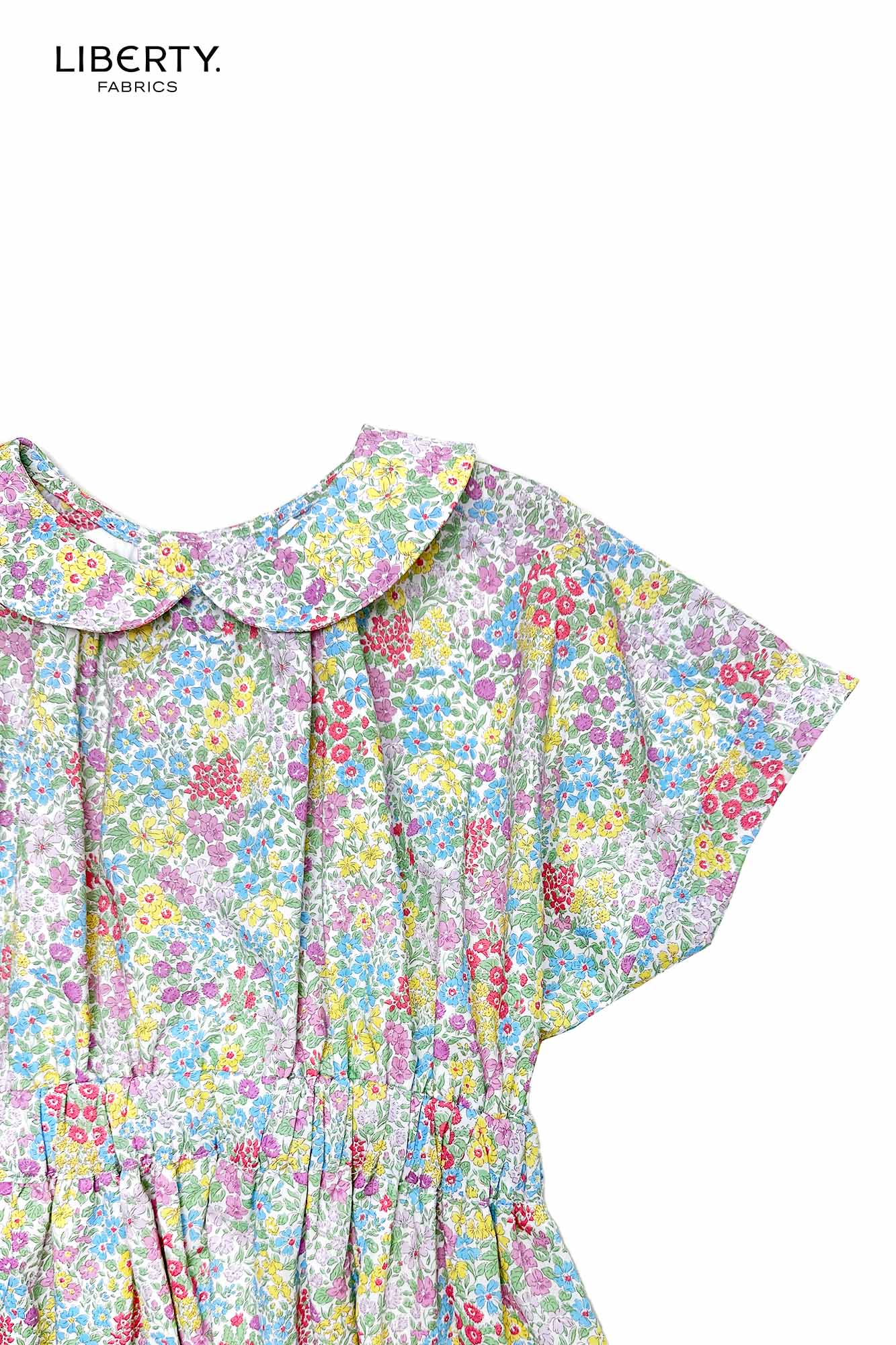Pastel Posies Liberty Peter Pan Dress