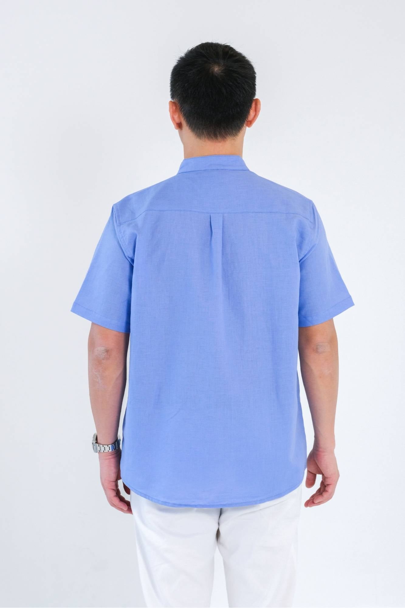 Periwinkle Mens Mandarin Shirt