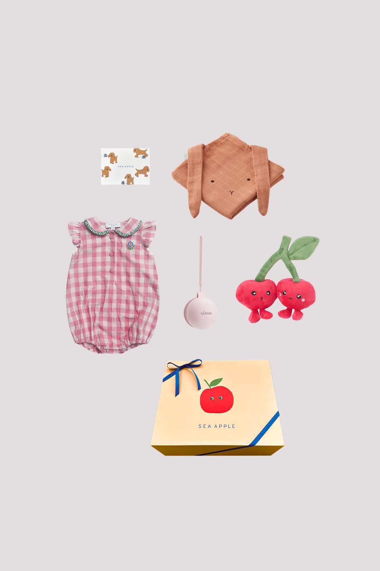 Baby Girl Pink Check Gift Set
