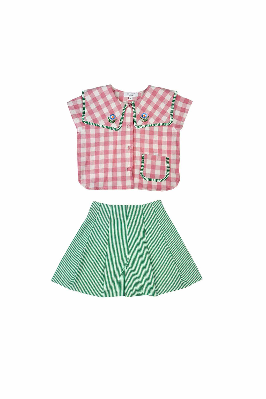 Pink Check Phoebe Two Piece Set