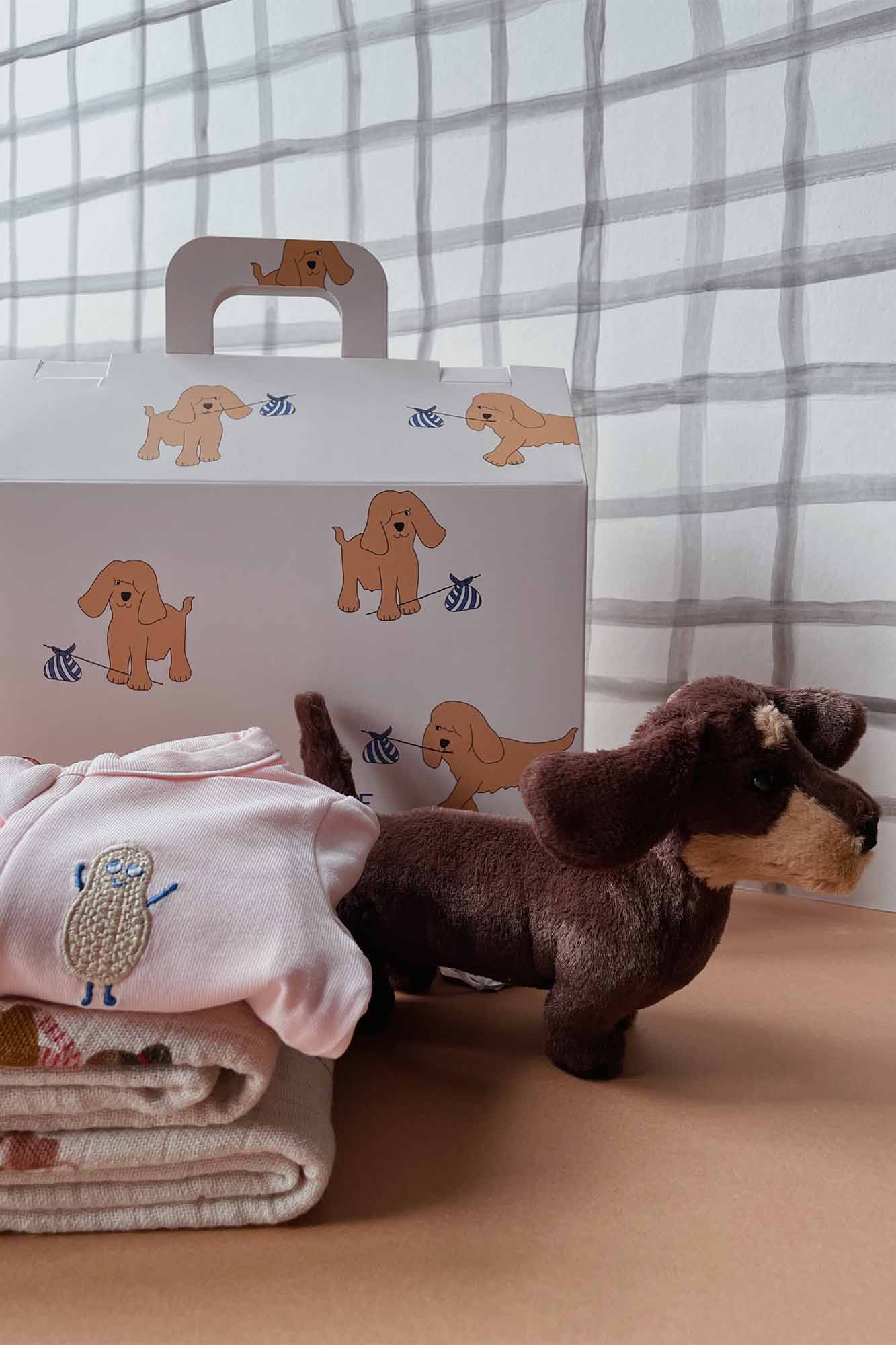 Personalisable Baby Girl Puppy Pals Gift Set