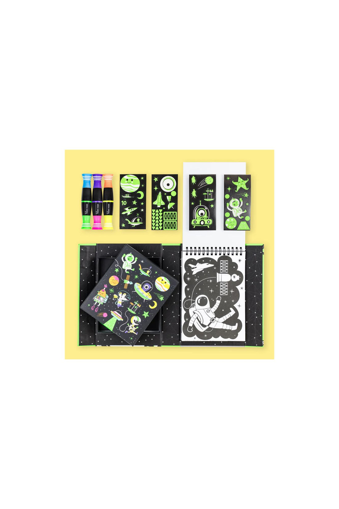 TIGER TRIBE NEON COLOURING SET - OUTER SPACE