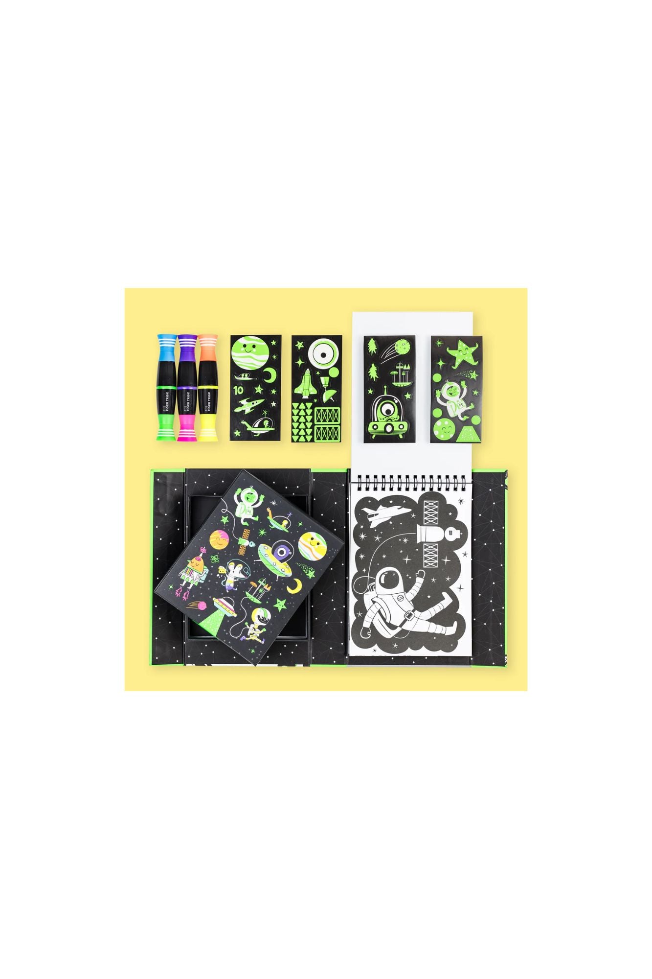 TIGER TRIBE NEON COLOURING SET - OUTER SPACE
