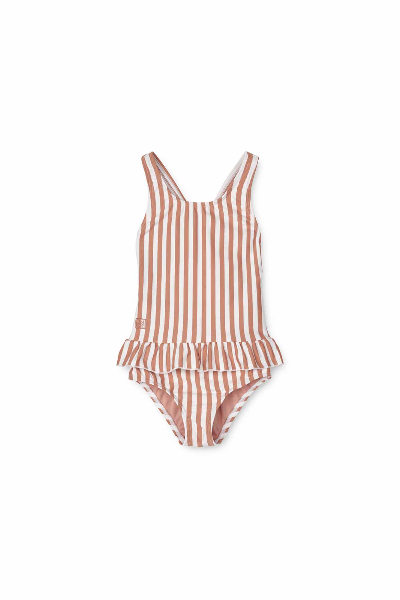 Liewood Stripe Tuscany Rose/Creme de la Creme Amara Swimsuit