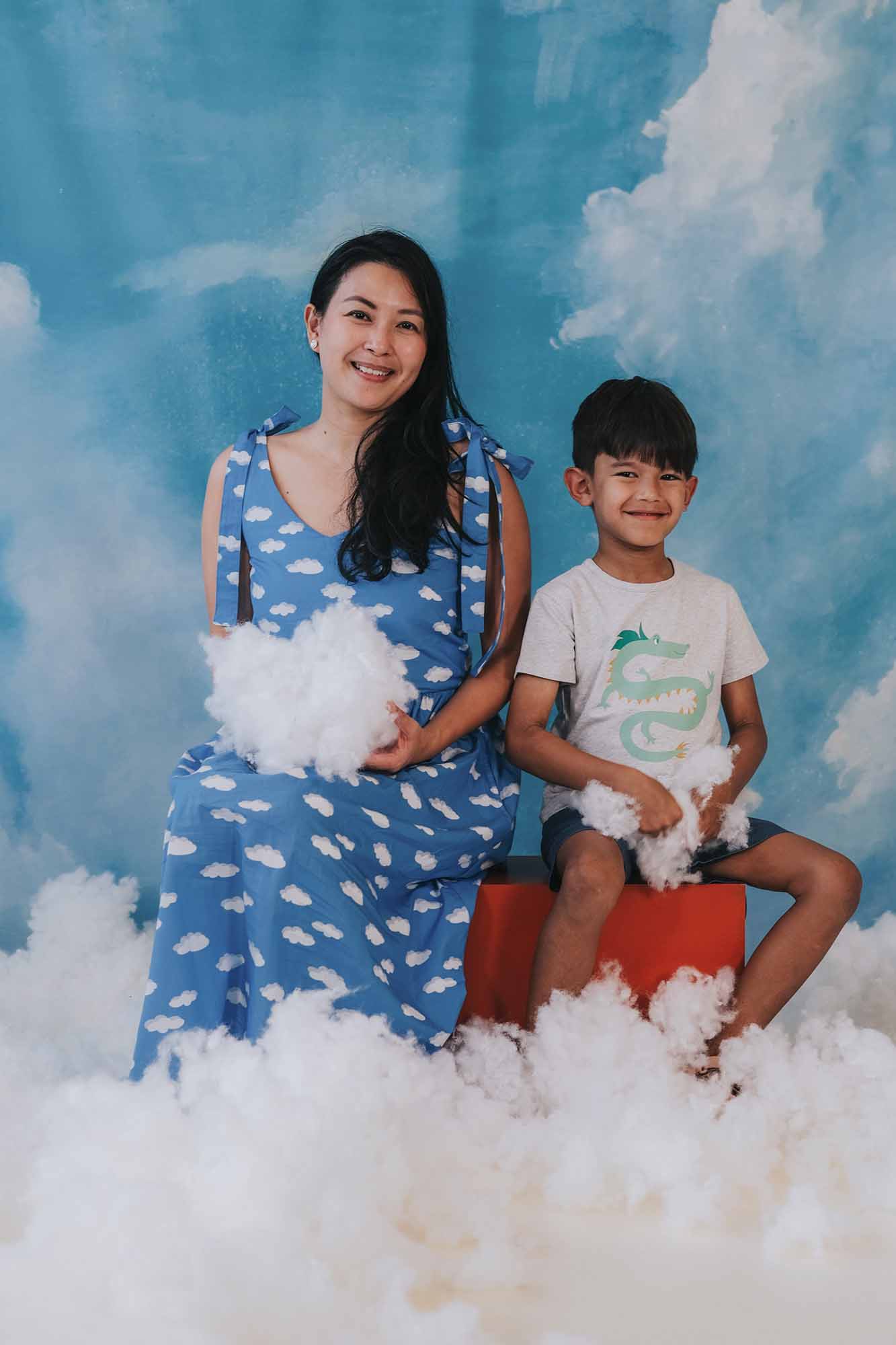 Blue Skies Ladies Shoulder Tie Dress