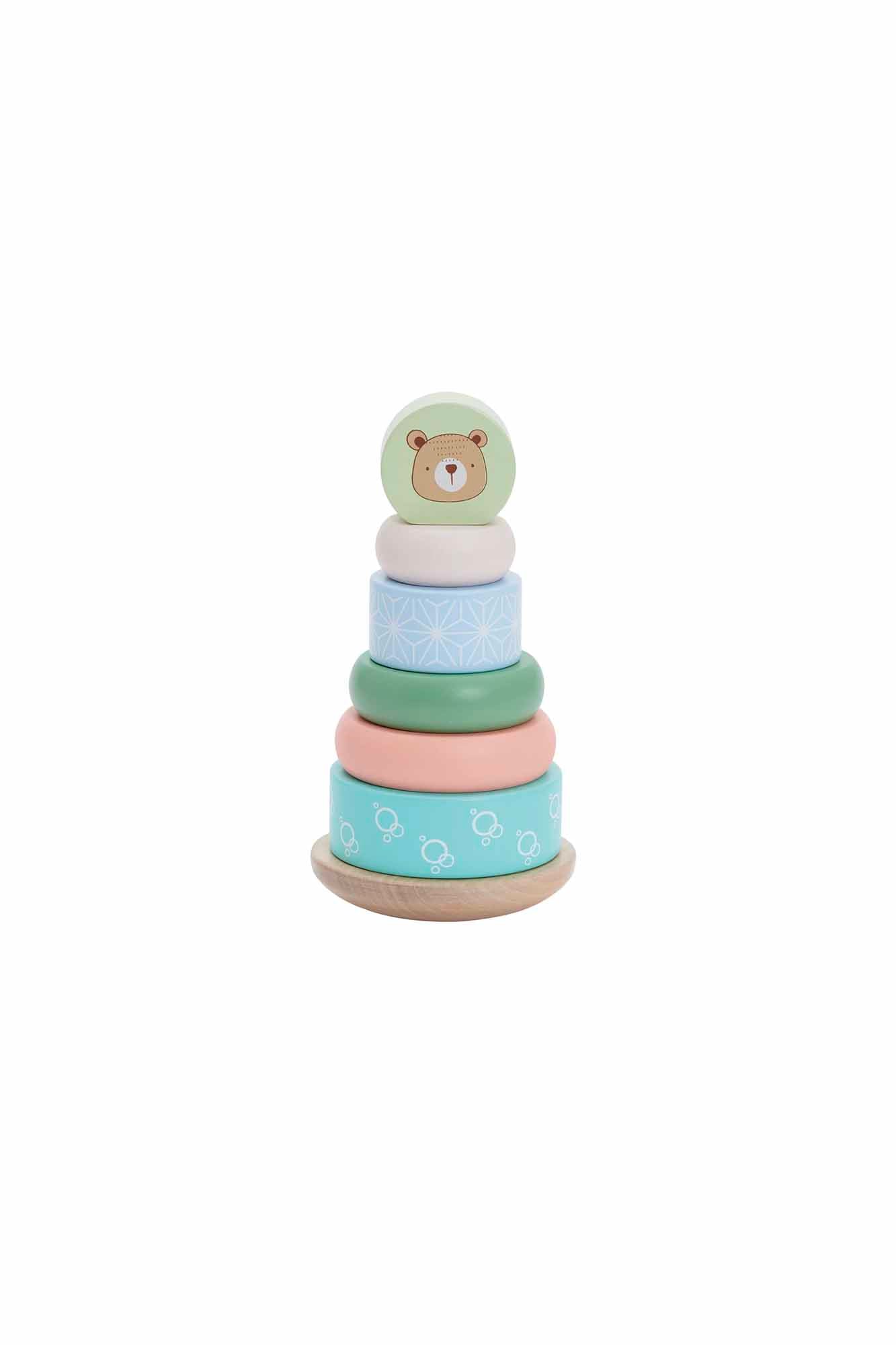 Bubble Wooden Bear Stacking Rings