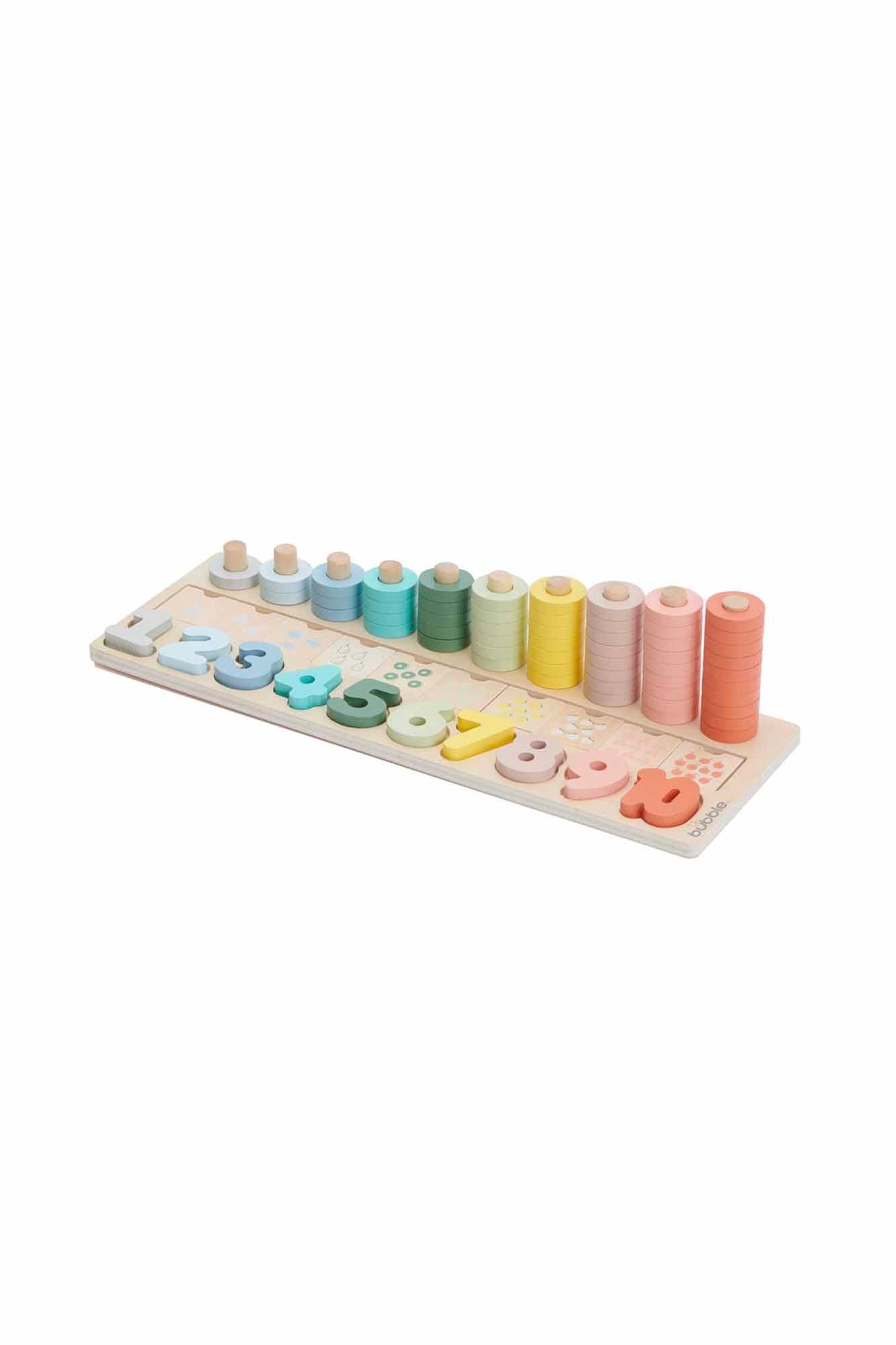 Bubble Wooden Numbers & Blocks Counting Set