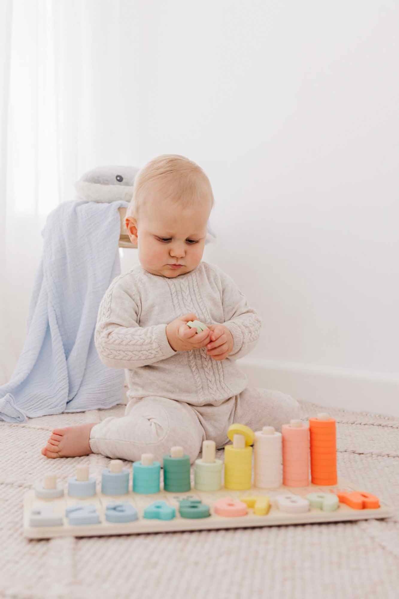 Bubble Wooden Numbers & Blocks Counting Set