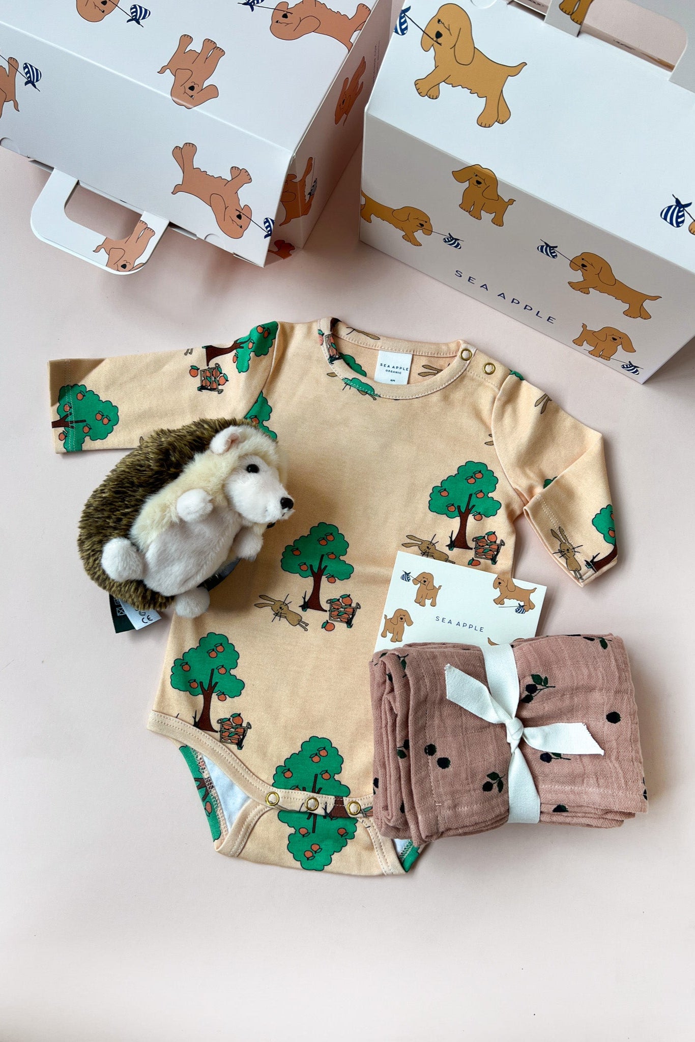 Personalisable Baby Girl Terracotta Gift Set