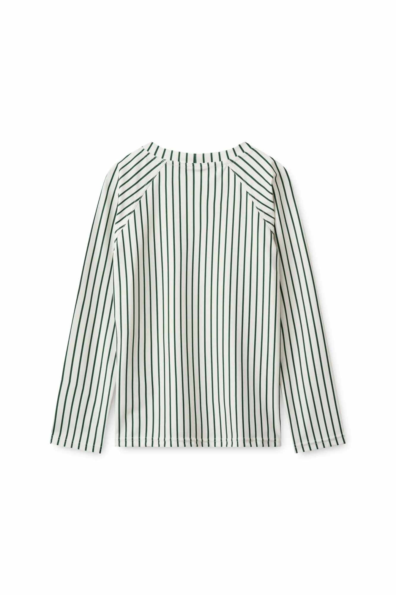 Liewood Stripe Garden Green/Creme de la Creme Noah Swim Tee