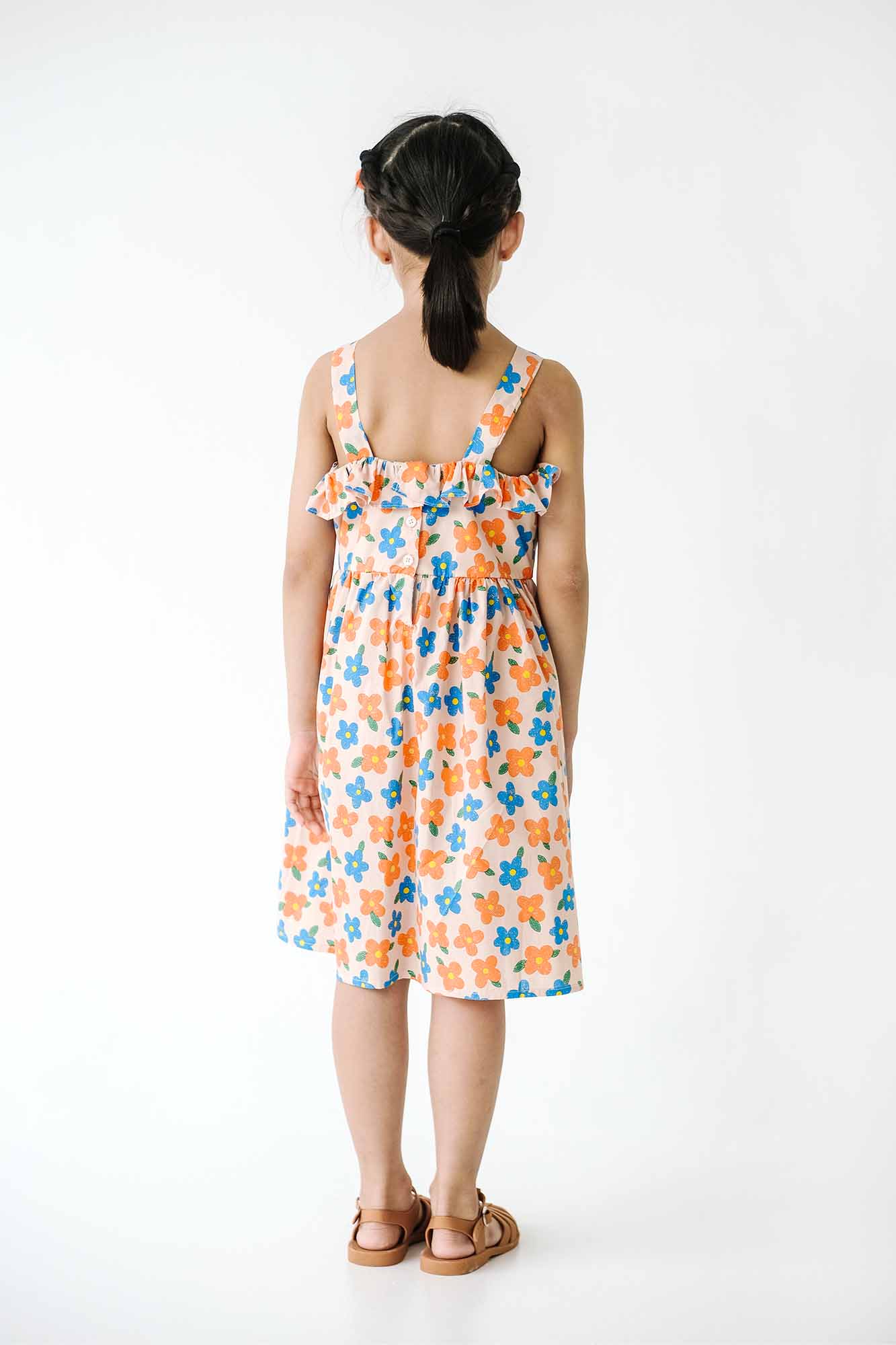 Orange Flowers Kelly Dress