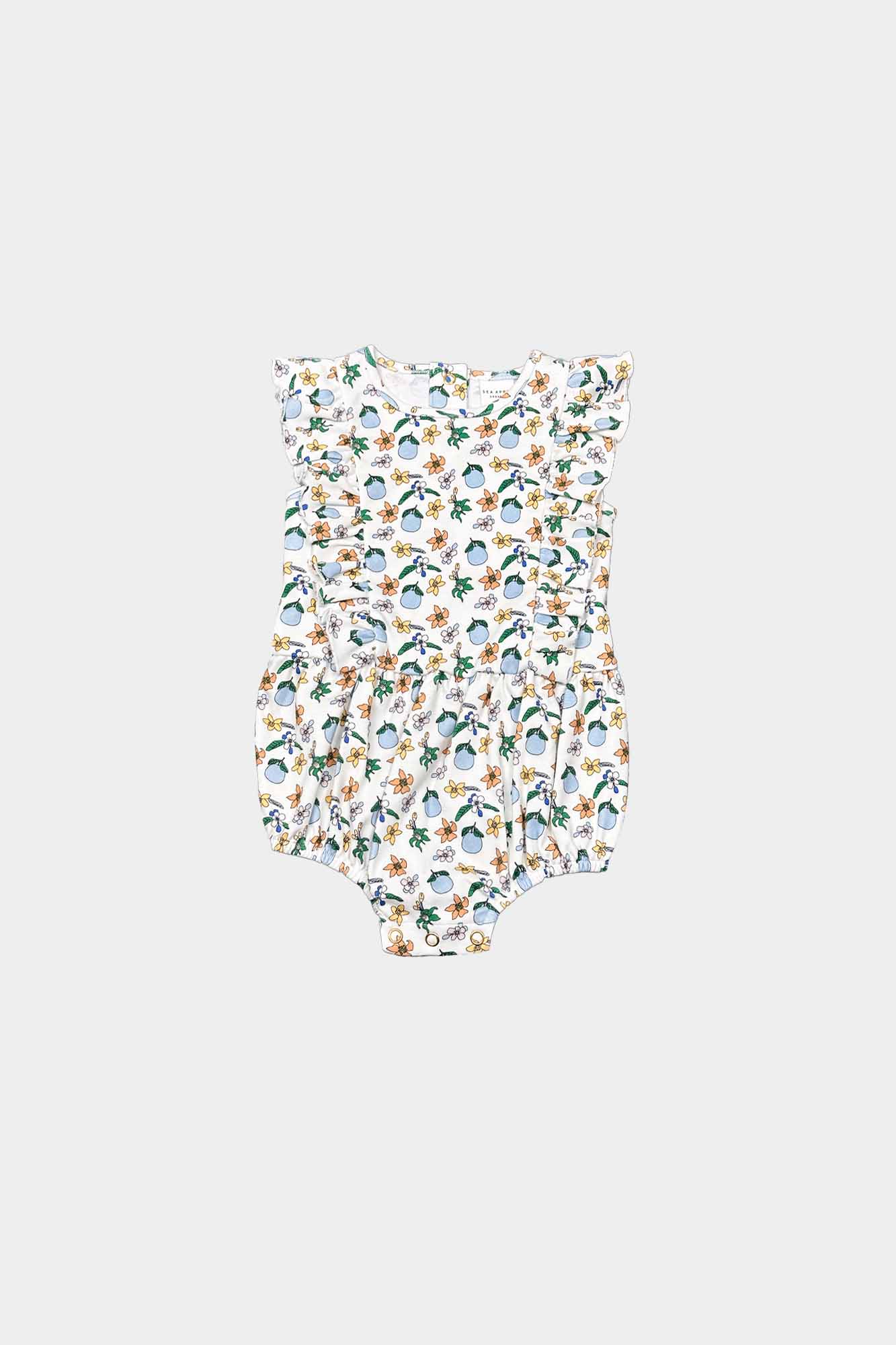 Pomelo Flower Ruffled Bloomers Playsuit