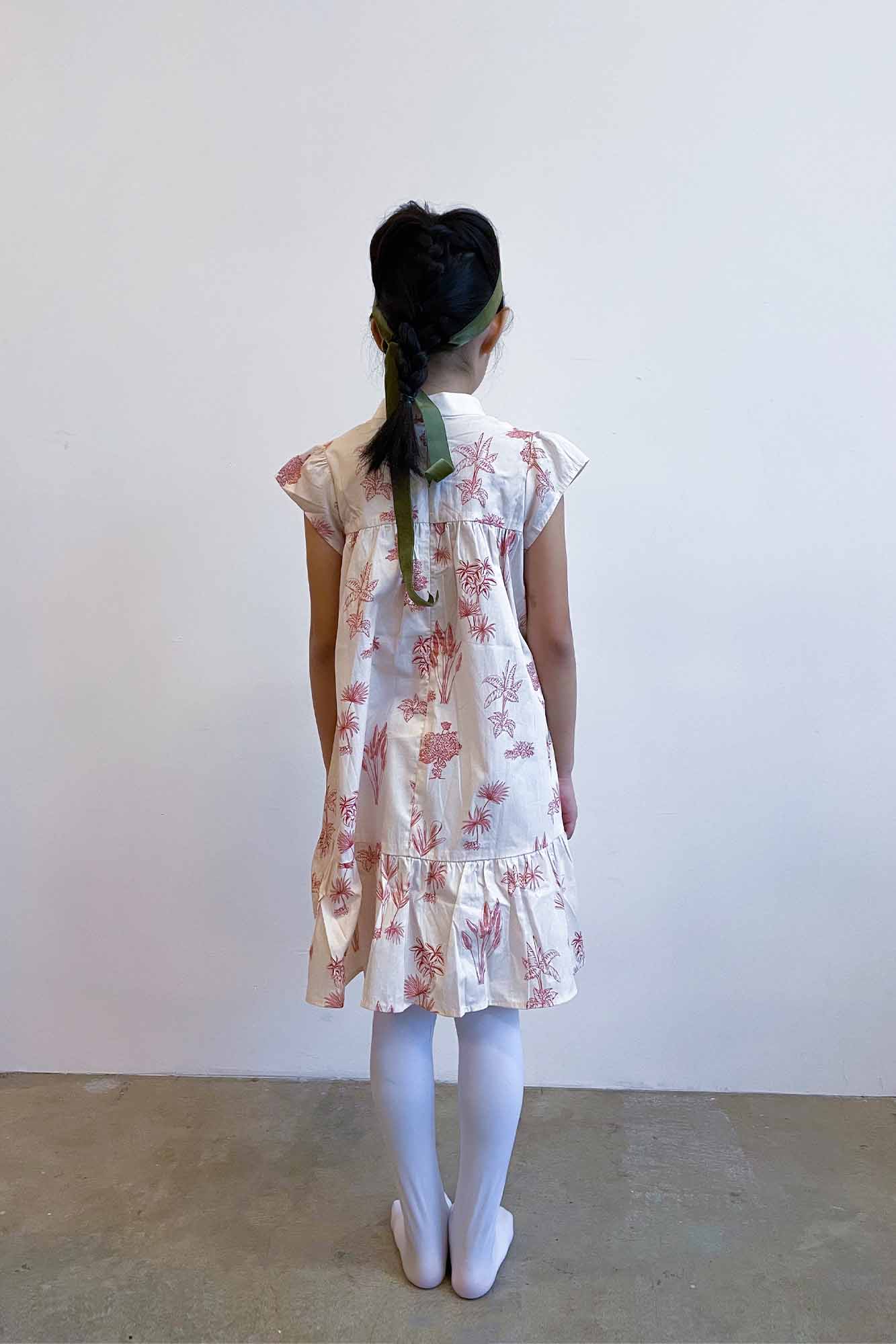 Red Botanical Daphne Cheongsam