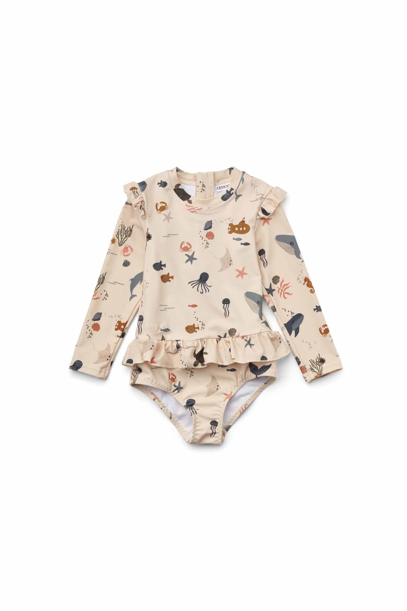 Liewood Sea Creature/Sandy Mix Sille Swim Jumpsuit