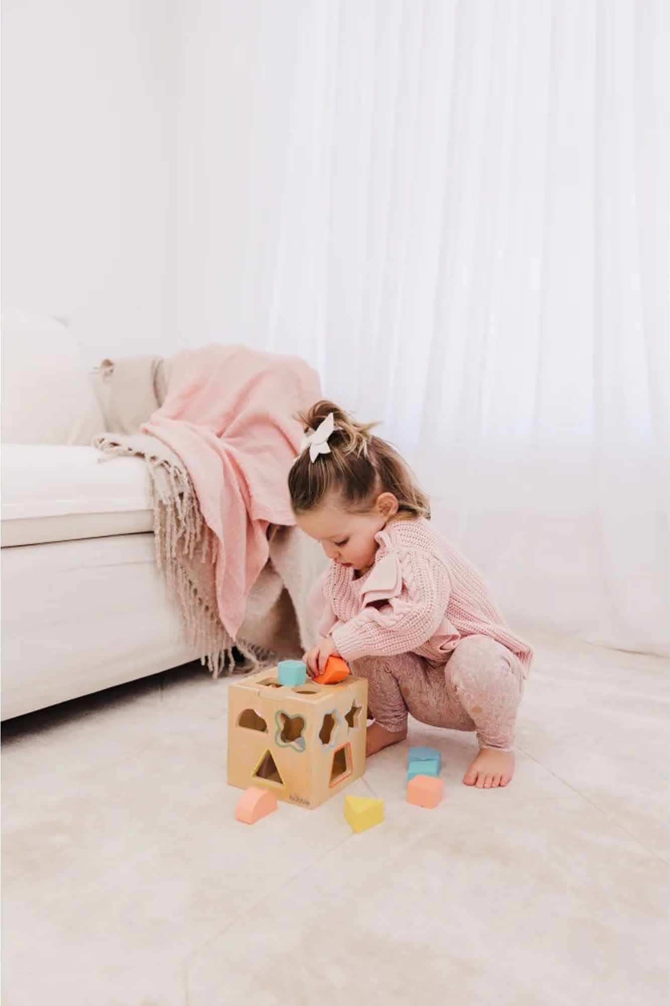 Bubble Wooden Shape Sorting Cube