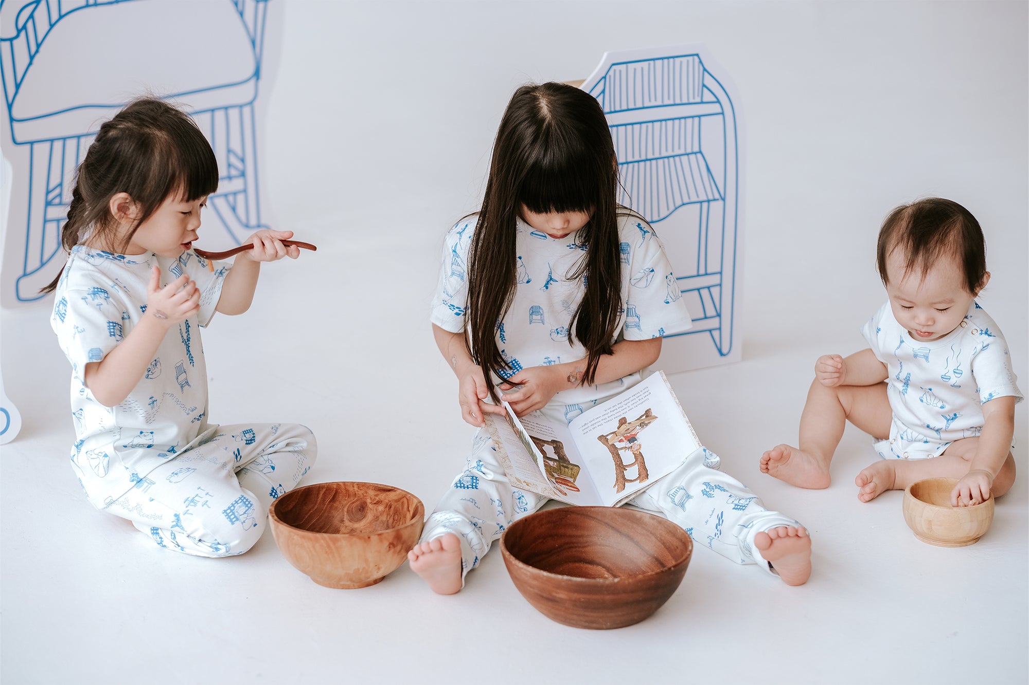 Three Bears Pyjamas Top & Pants Set