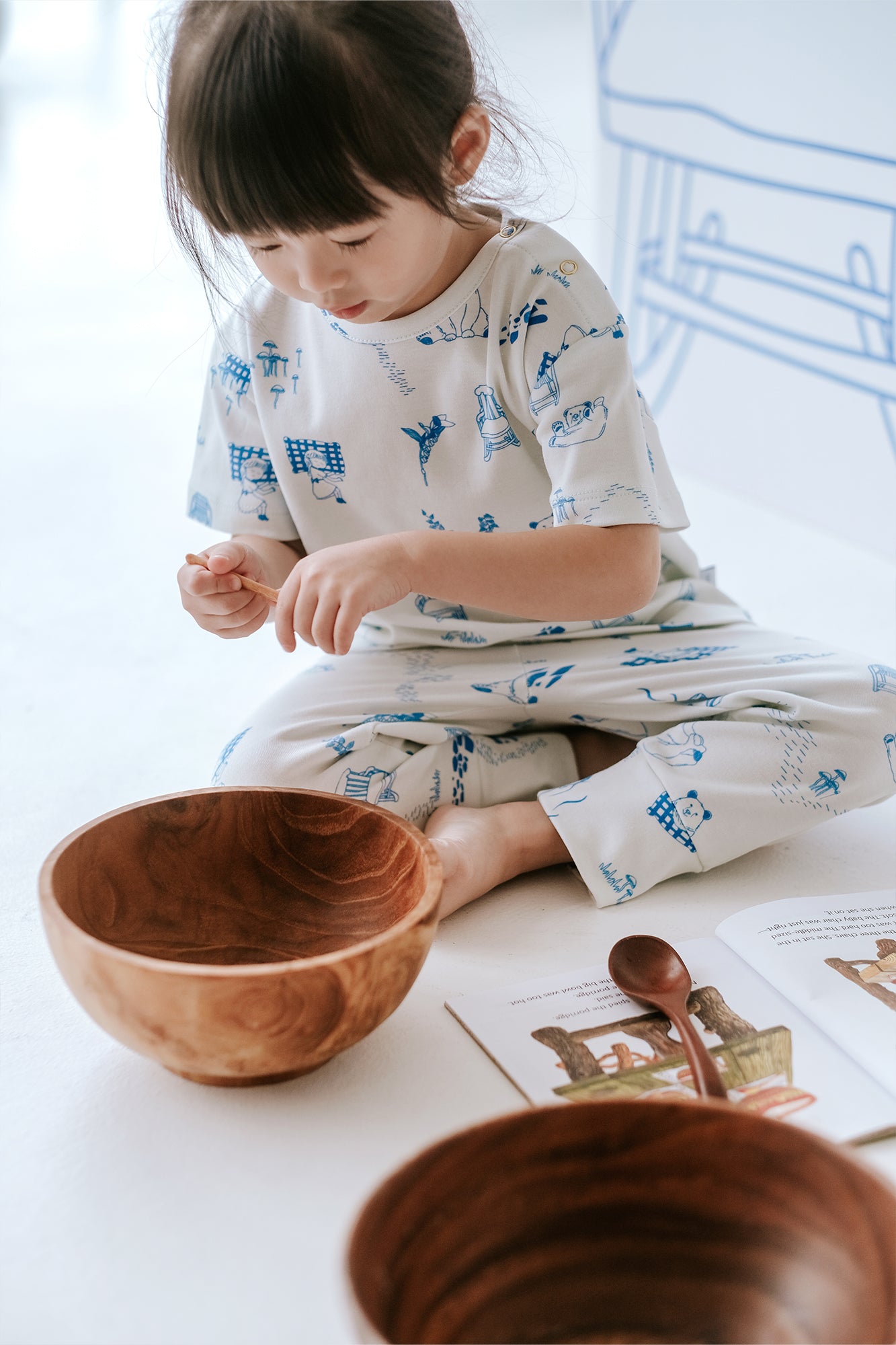 Three Bears Pyjamas Top & Pants Set