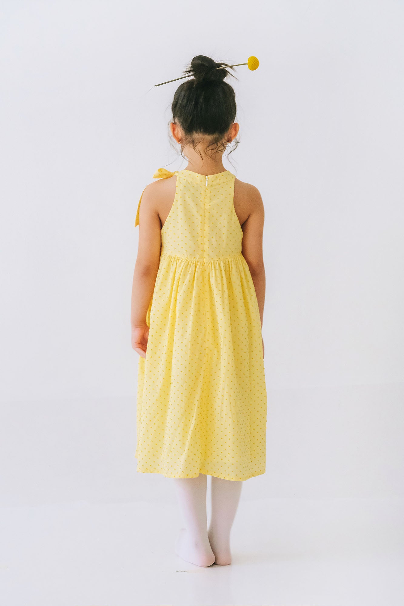 Amber Swiss Dot Halter Cheongsam
